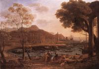 Lorrain, Claude - Harbour Scene with Grieving Heliades